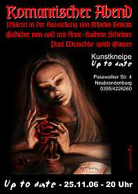 Romantischer Abend zur Ausstellung Gothic Ladys Marko Bennin Neubrandenburg